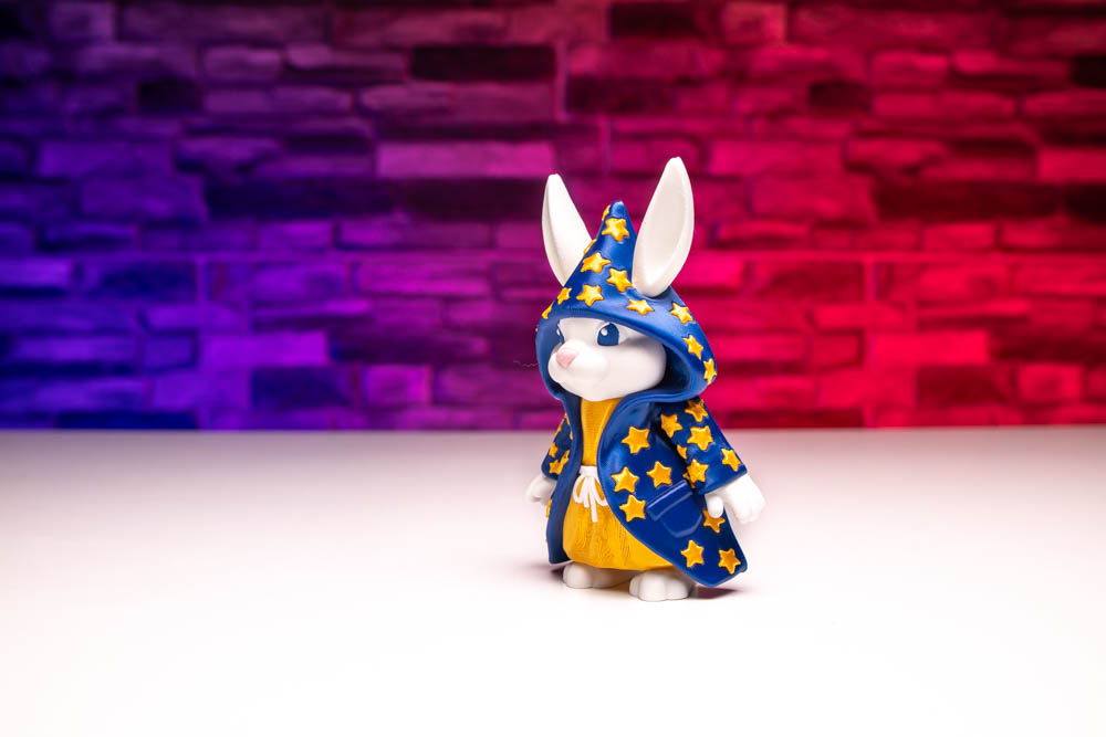 3D Print Articulated Rabbit Wizard STL for download