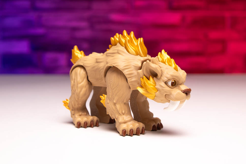 3D Print Multicolor Articulated Saber-toothed Tiger STL for download