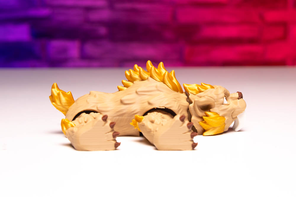 3D Print Multicolor Articulated Saber-toothed Tiger STL for download