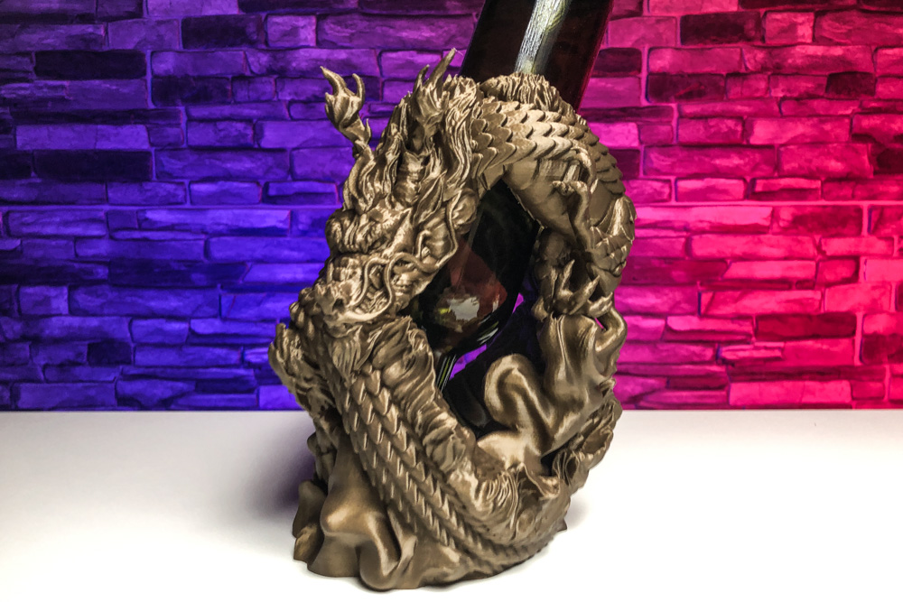 Chinese Dragon Wine Bottle Holder STL for download