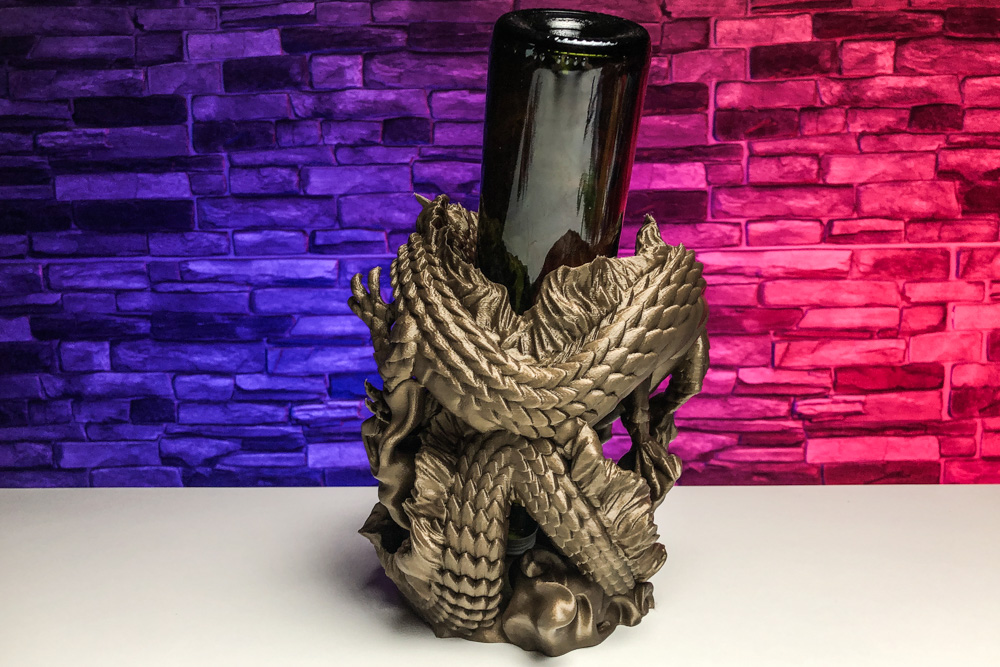 3D Printed Chinese Dragon Wine Holder