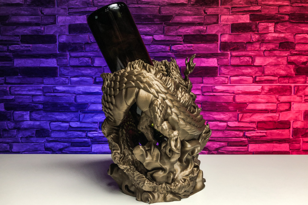 3D Printed Chinese Dragon Wine Holder