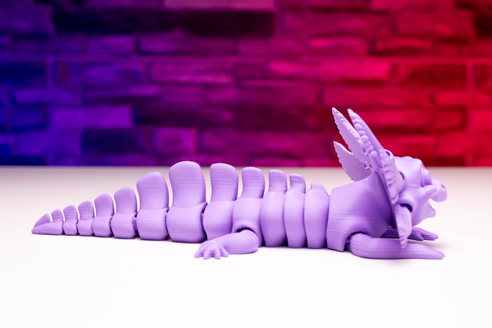 3D Print Articulated Purple Axolotl STL for download