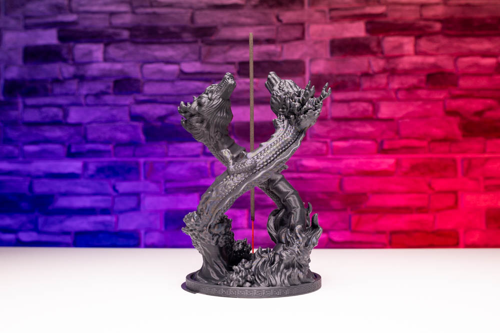 3D Print Dragon Dance Incense Holder STL for download