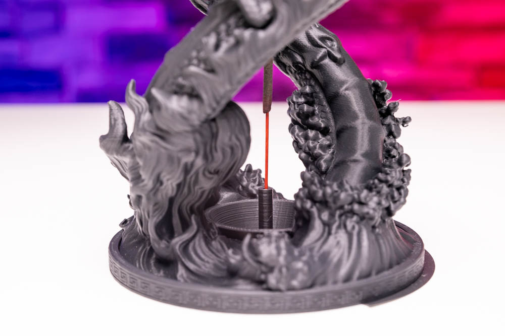 3D Print Carved Dragon Dance Incense Holder STL for download