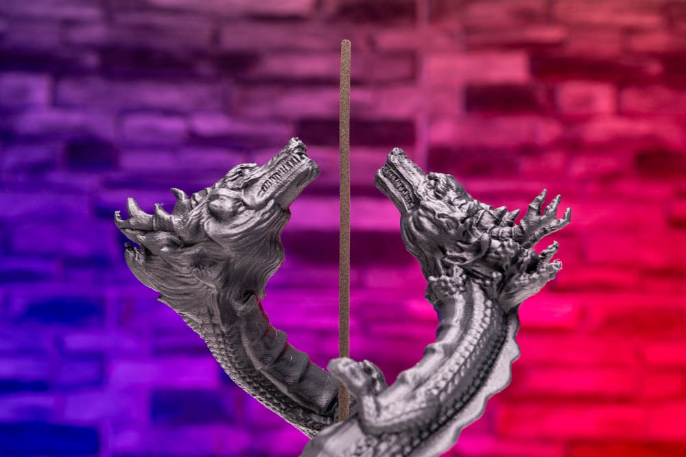 3D Print Carved Dragon Dance Incense Holder STL for download