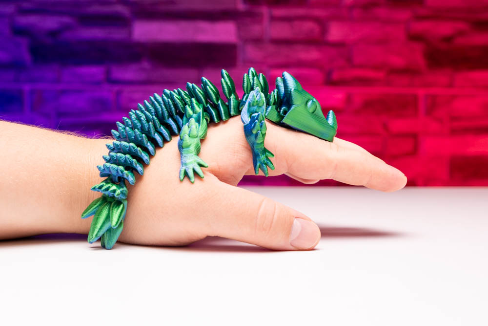 3D Print Articulated Baby Dragon STL for download