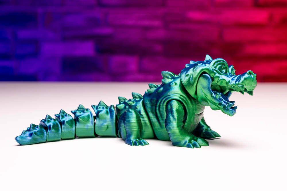 3D Print Articulated Small Crocodile STL for download