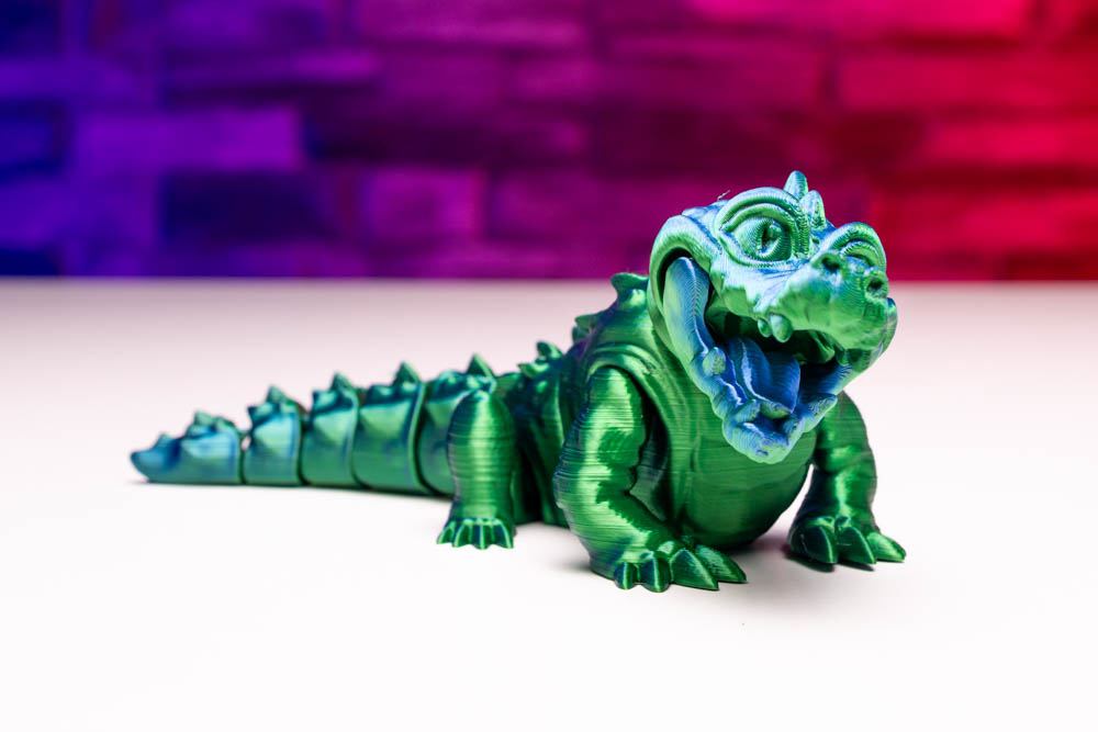 3D Print Articulated Small Crocodile STL for download