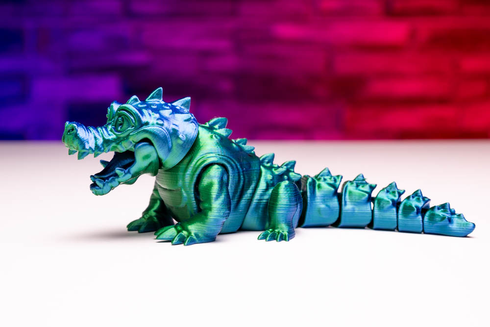 3D Print Articulated Small Crocodile STL for download