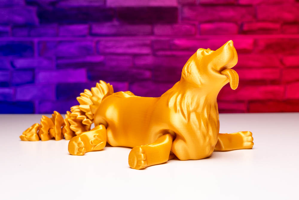 3D Print Articulated Golden Retriever STL for download