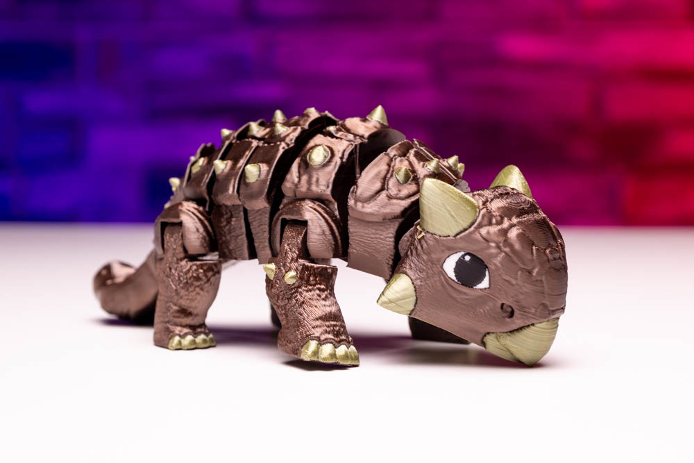 3D Print Articulated Multicolor Ankylosaurus