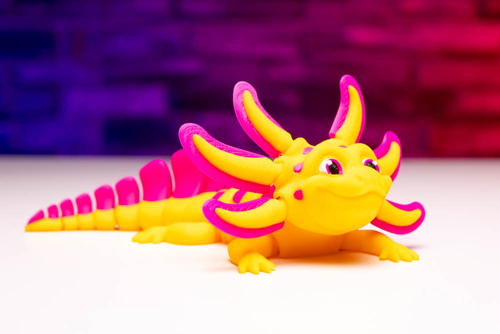 3D Print Articulated Axolotl Banana Split