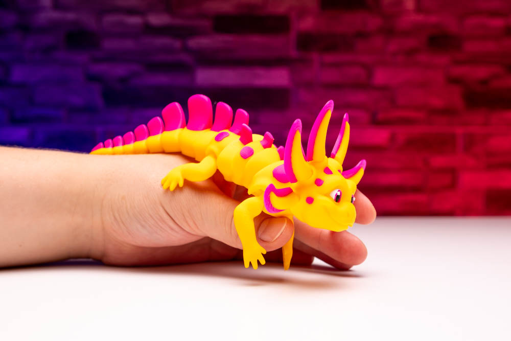 3D Print Articulated Axolotl Banana Split STL for download