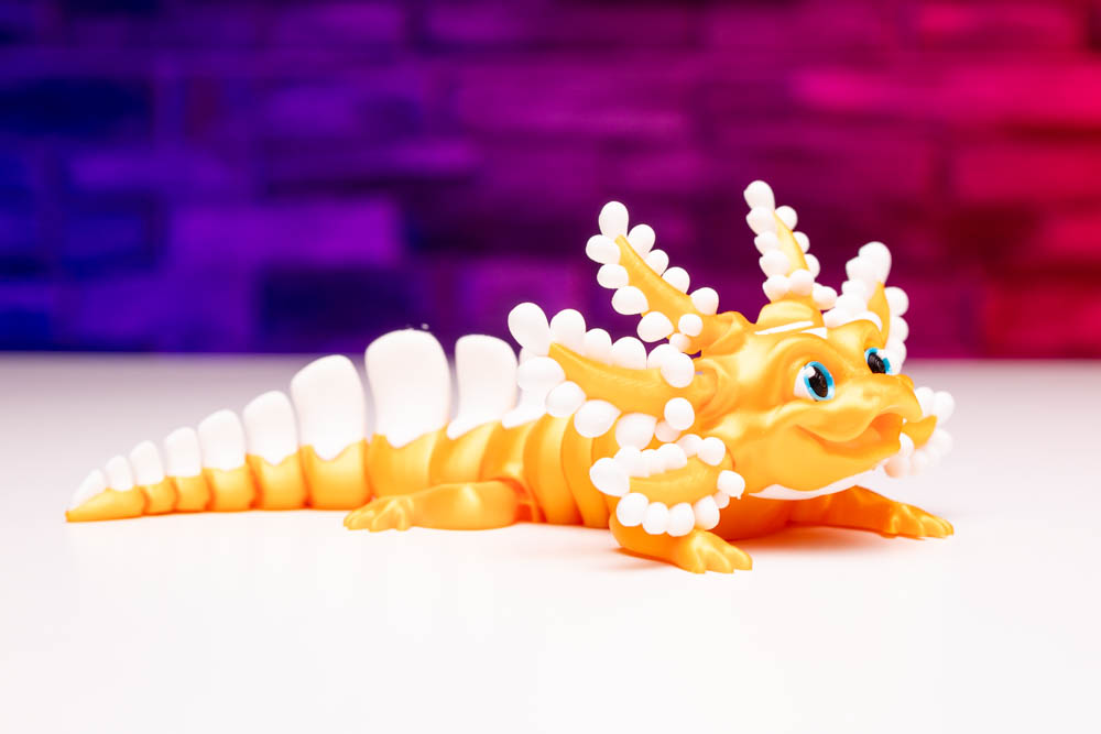 3D Print Articulated Axolotl Fancy Gold STL for download