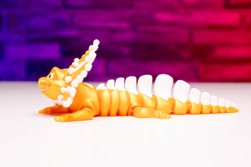 3D Print Articulated Axolotl Fancy Gold STL for download