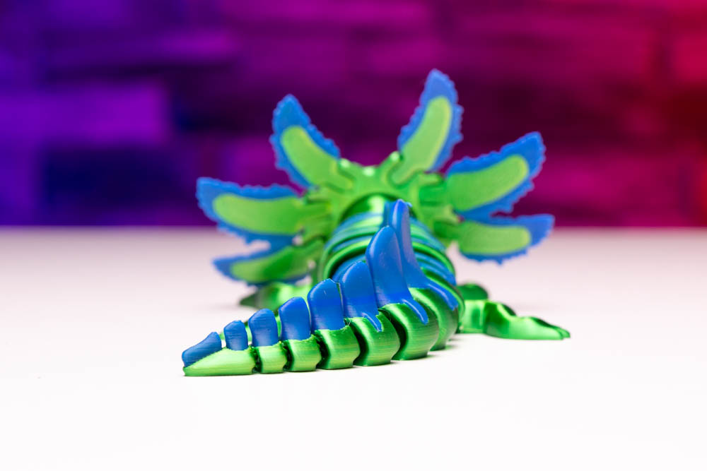 3D Print Articulated Axolotl Blue 