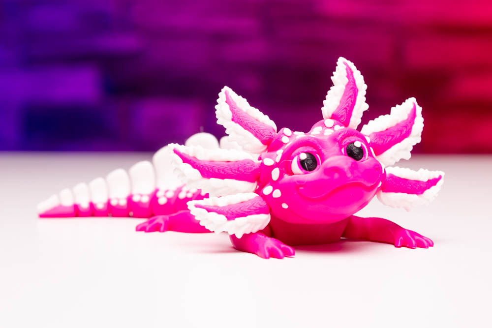 3D Print Articulated Axolotl STL for download