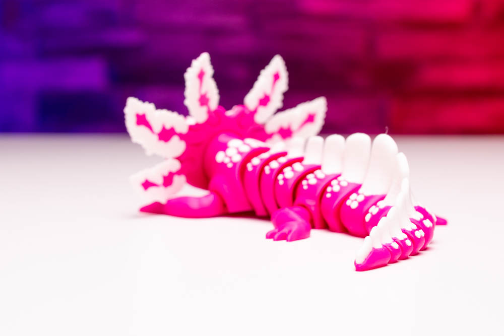 3D Print Articulated Axolotl Pinkie Pie STL for download