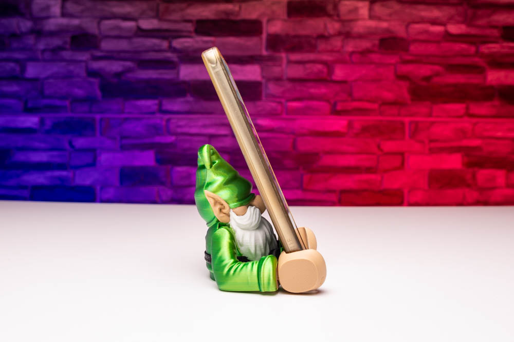 3D Print Articulated Christmas Dwarf Phone Holder STL for download