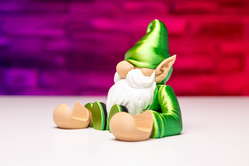 3D Print Articulated Christmas Dwarf Phone Holder STL for download