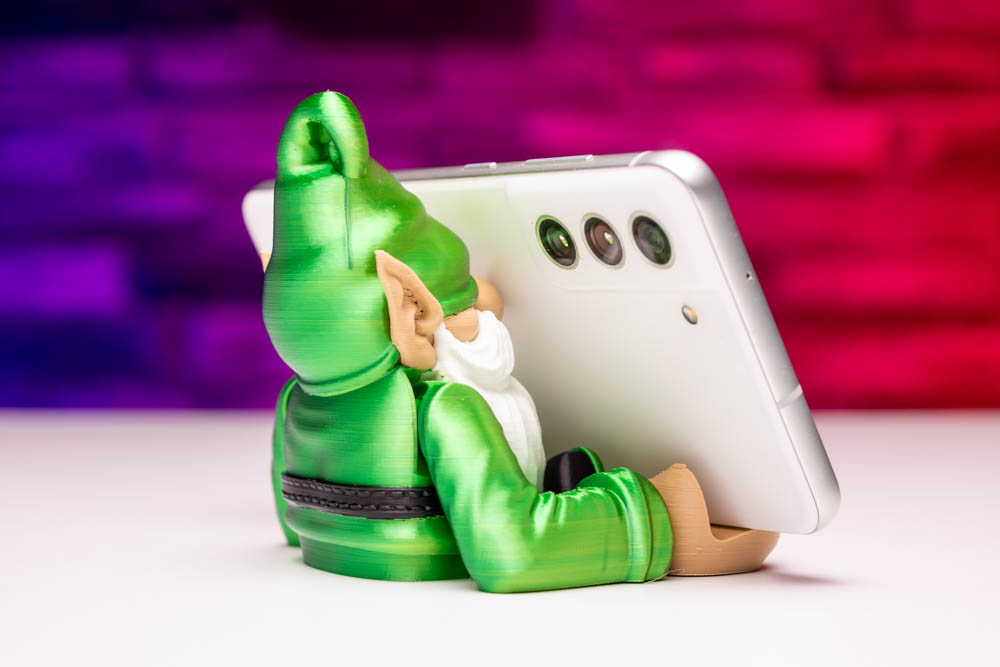 3D Print Articulated Christmas Dwarf Phone Holder STL for download