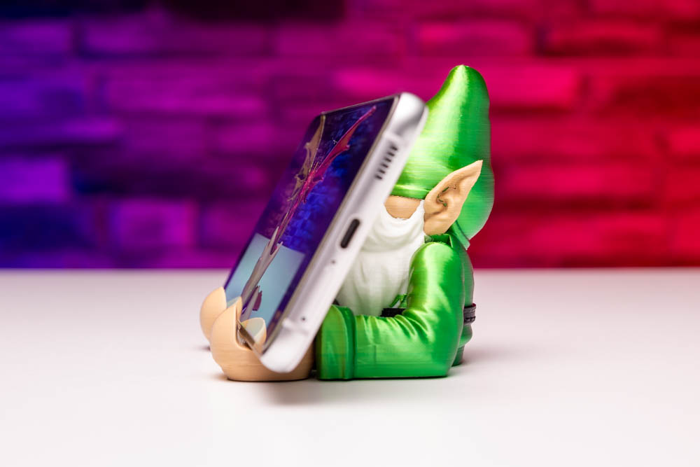 3D Print Articulated Christmas Dwarf Phone Holder STL for download