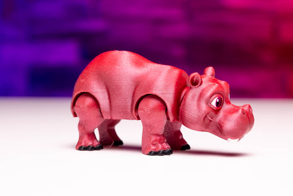 3D Print Articulated Multicolor Hippo STL for download