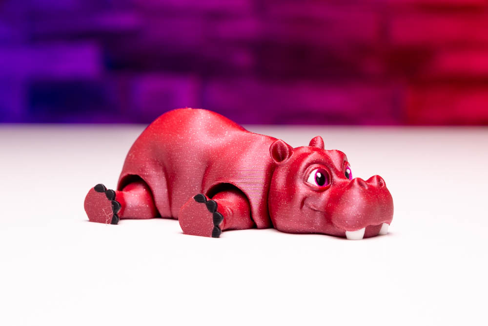 3D Print Articulated Multicolor Hippo STL for download