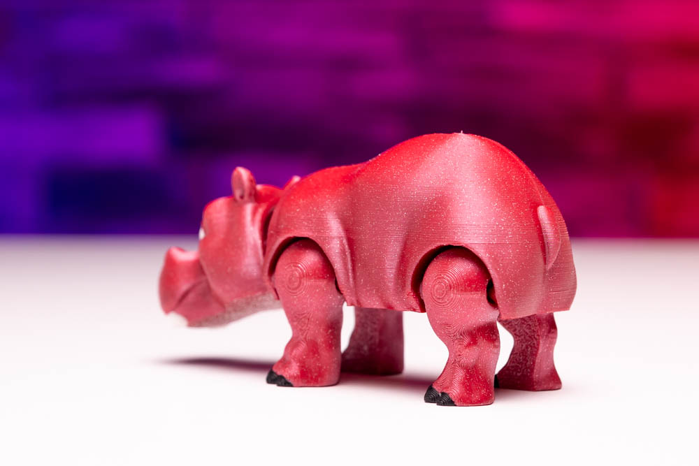 3D Print Articulated Multicolor Hippo STL for download