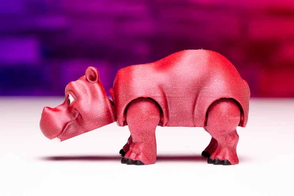 3D Print Articulated Multicolor Hippo STL for download