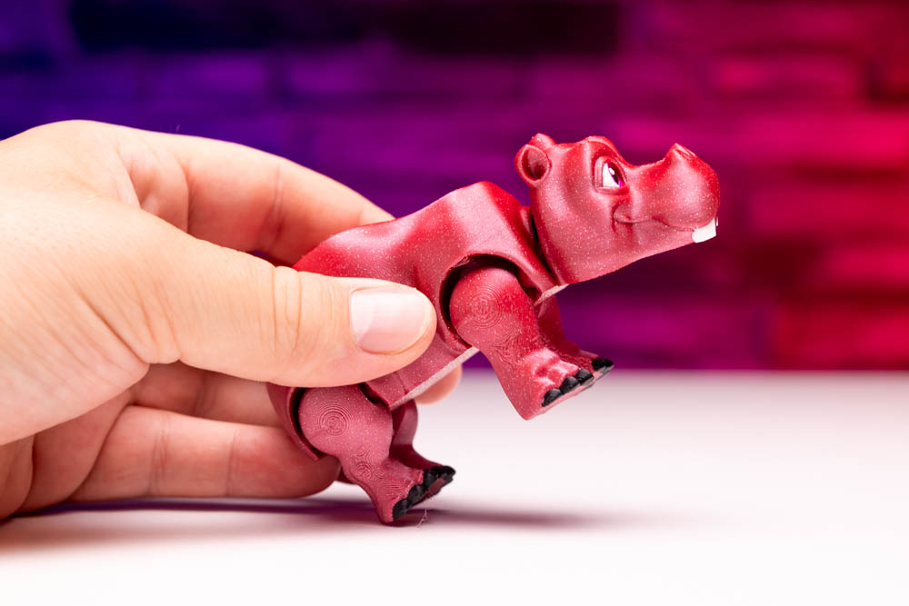 3D Print Articulated Multicolor Hippo STL for download