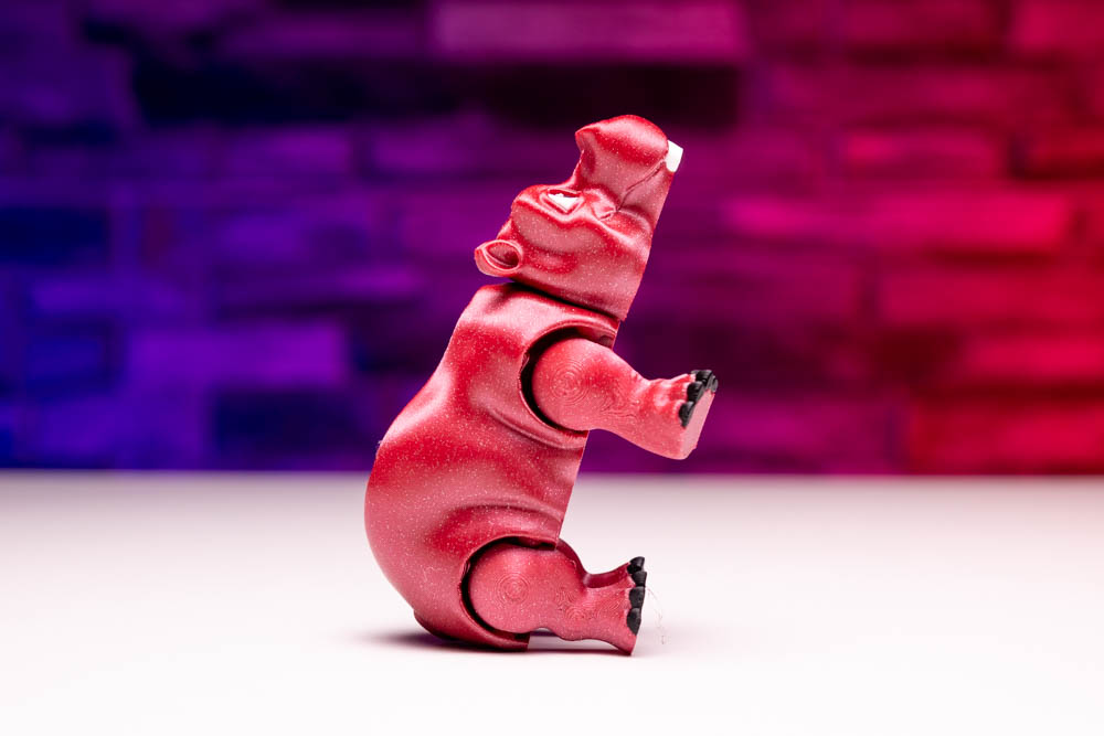 3D Print Articulated Multicolor Hippo STL for download