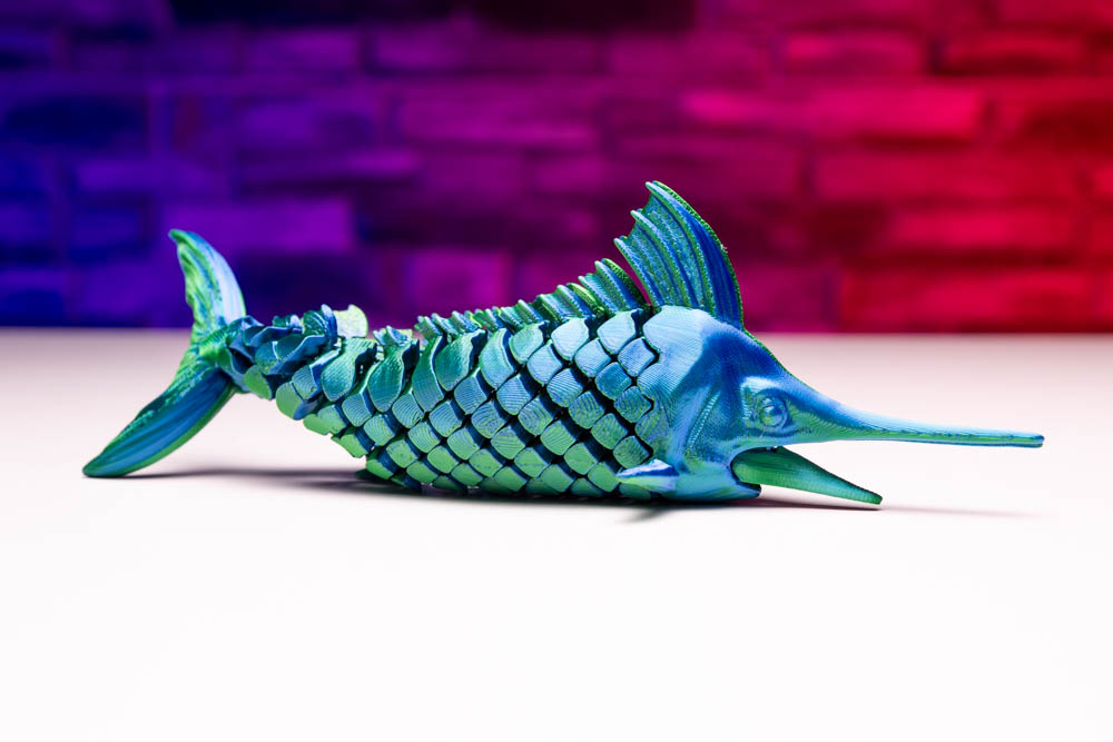 3D Print Articulated Fish Marlin STL for download