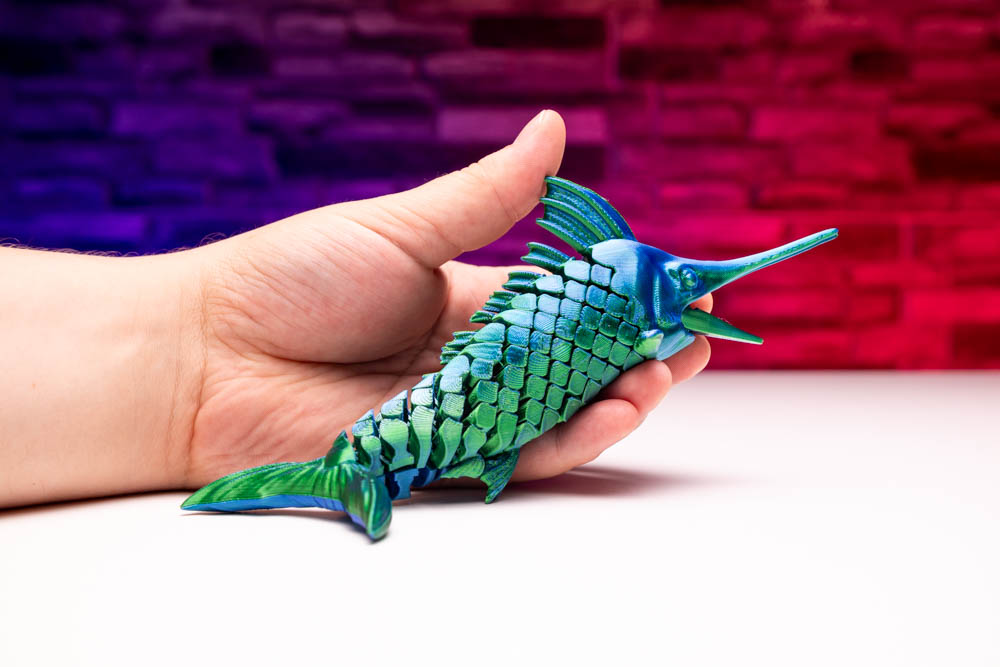 3D Print Articulated Fish Marlin STL for download