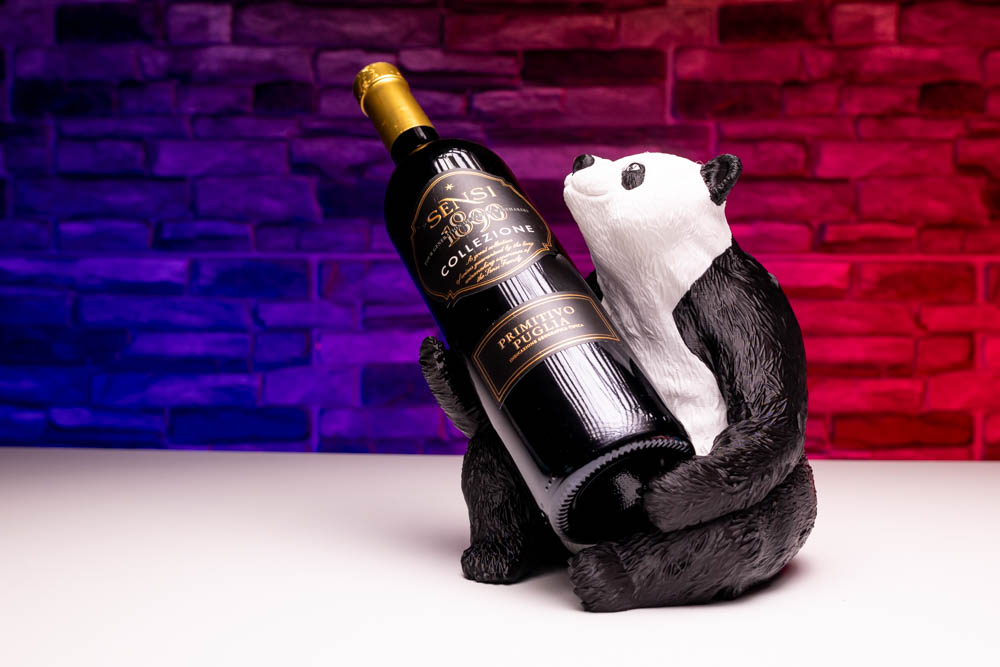 3D Print Multicolor Panda Wine Holder STL for download