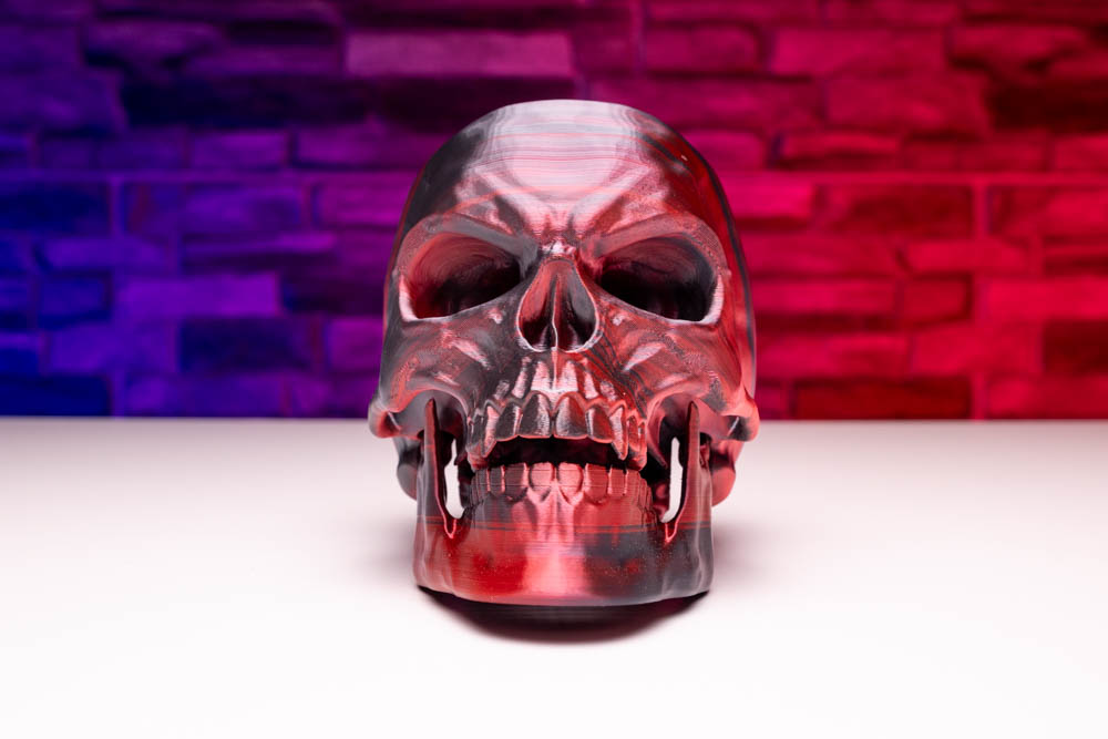 3D Print Black and Red Gothic Skull STL for download