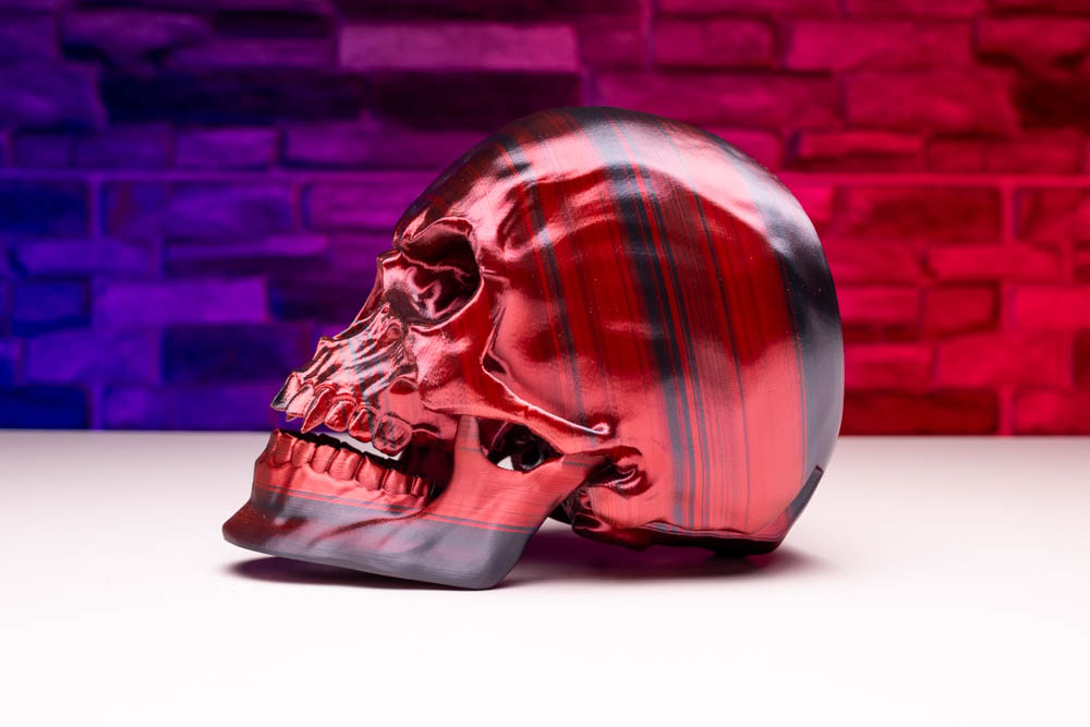 3D Print Black and Red Gothic Skull STL for download