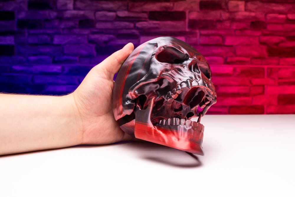 3D Print Black and Red Gothic Skull STL for download