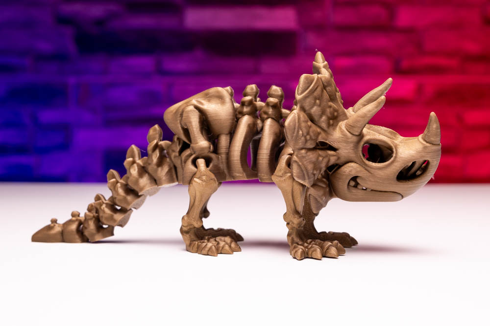 3D Print Articulated Prehistoric Triceratops Skeleton