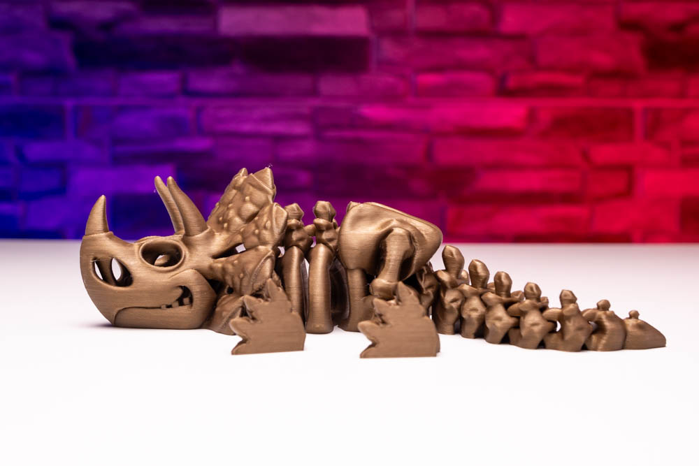 3D Print Articulated Prehistoric Triceratops Skeleton