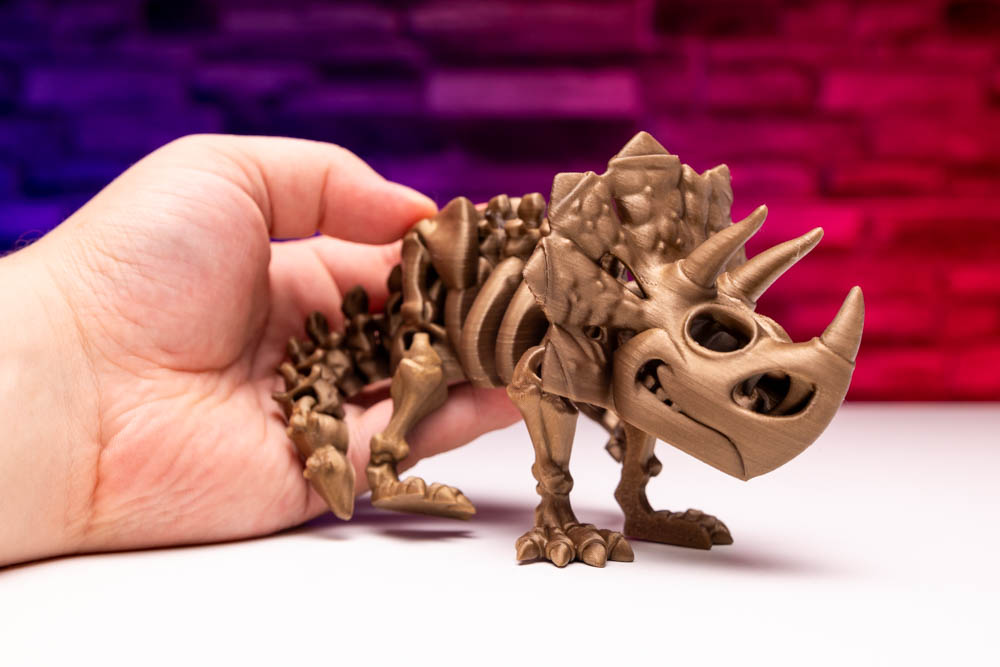 3D Print Dinosaur Triceratops Skeleton STL for download