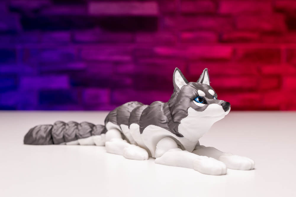 3D Print Articulated Wolf STL for download