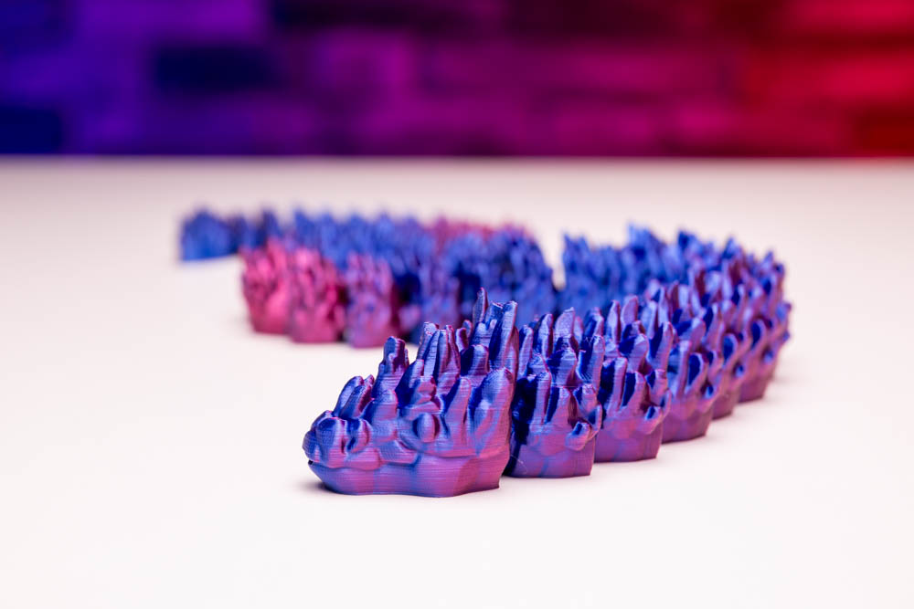 3D Print Blue Purple Frost Snake STL for download