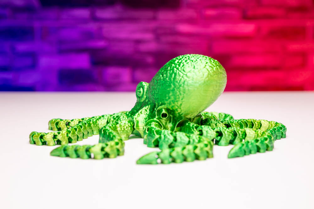 3D Print Green Articulated Octopus STL for download