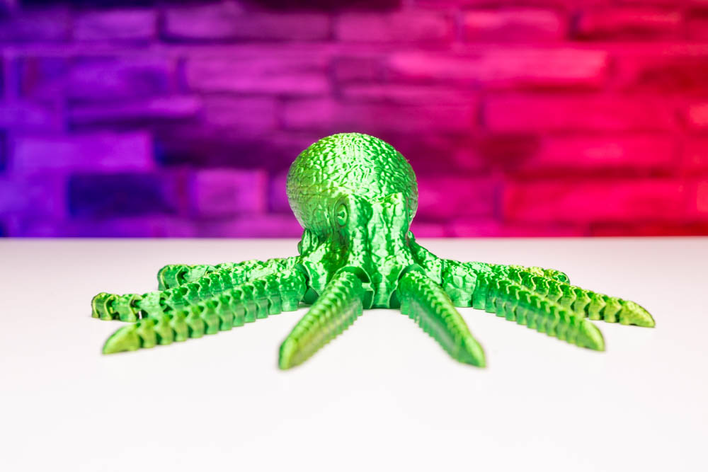 3D Print Green Articulated Octopus STL for download