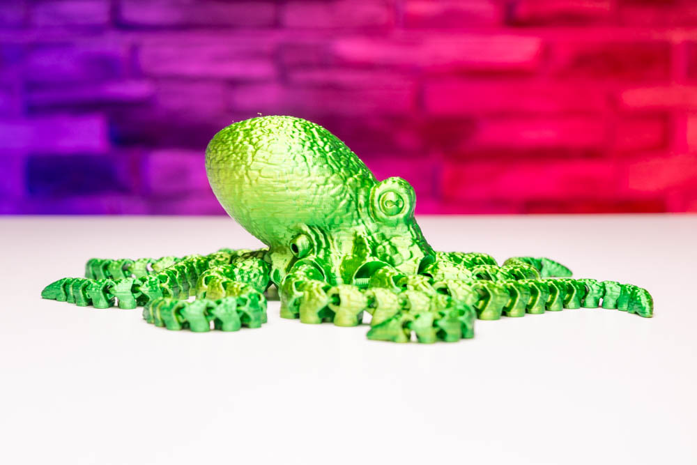 3D Print Green Articulated Octopus STL for download