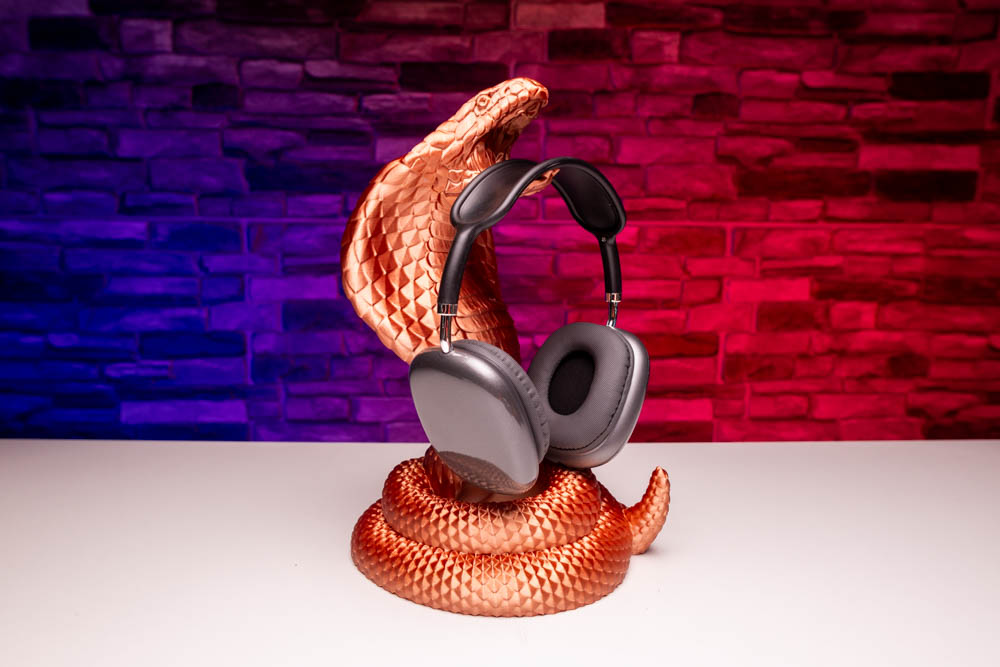 3D Print Cobra Snake Headphones Holder Stand STL for download