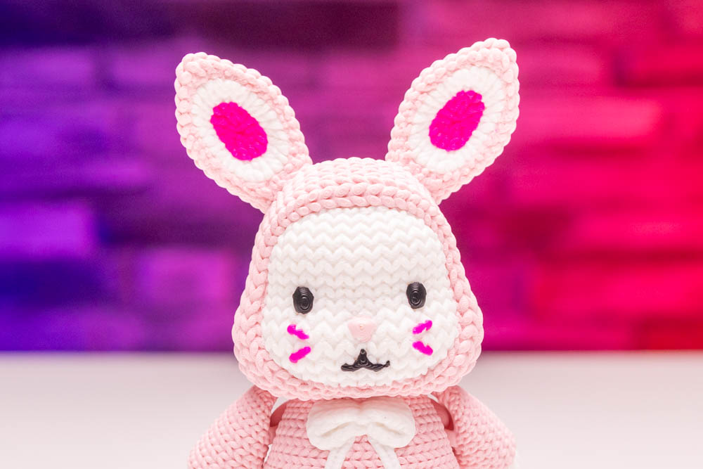 3D Print Crocheted Bunny with Hoodie STL for download