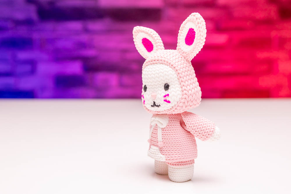 3D Print Crochetted Bunny with Hoodie STL for download